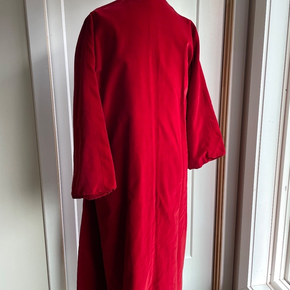 Vintage Opera Coat Cloak Red Velvet - Picture 12 of 12